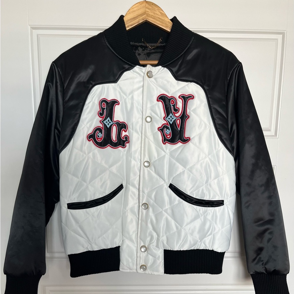 Louis Vuitton Bicolor Satin Bomber Jacket